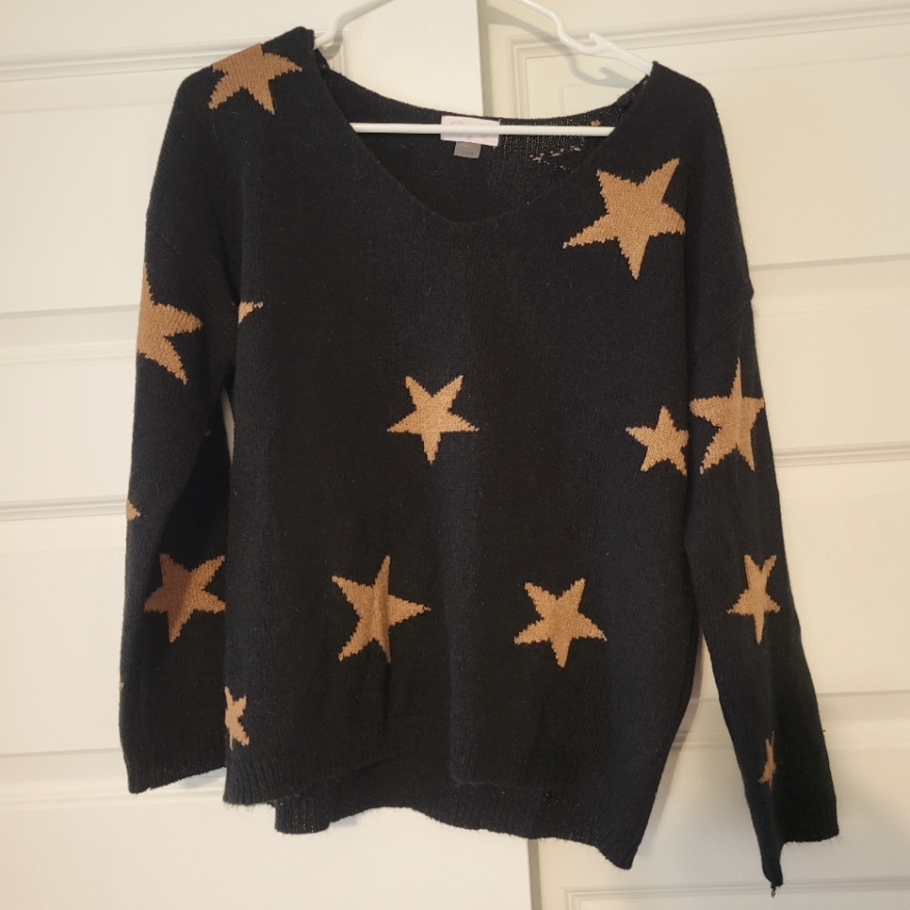 Pink Lily star print sweater